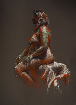 Life Drawing, pastels