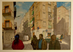 Barcelona Barceloneta, watercolour