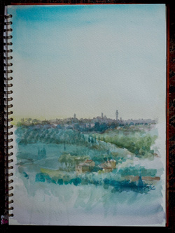 Siena, watercolour