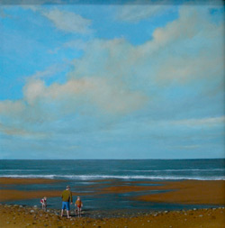 The Sea, The Sea, acrylic on board