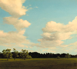 Three Trees, Shugborough, acrylic on canvas