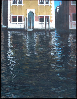 Venice II, acrylic on board