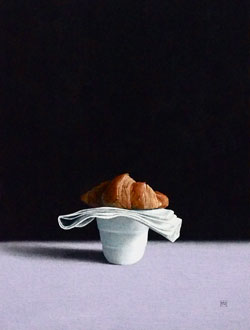 Croissant, acrylic on linen