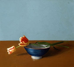 Tulip Bowl, acrylic on board