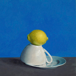 Lemon Tea, acrylic on board