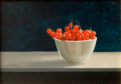 Redcurrants on the Shelf, acrylic on board